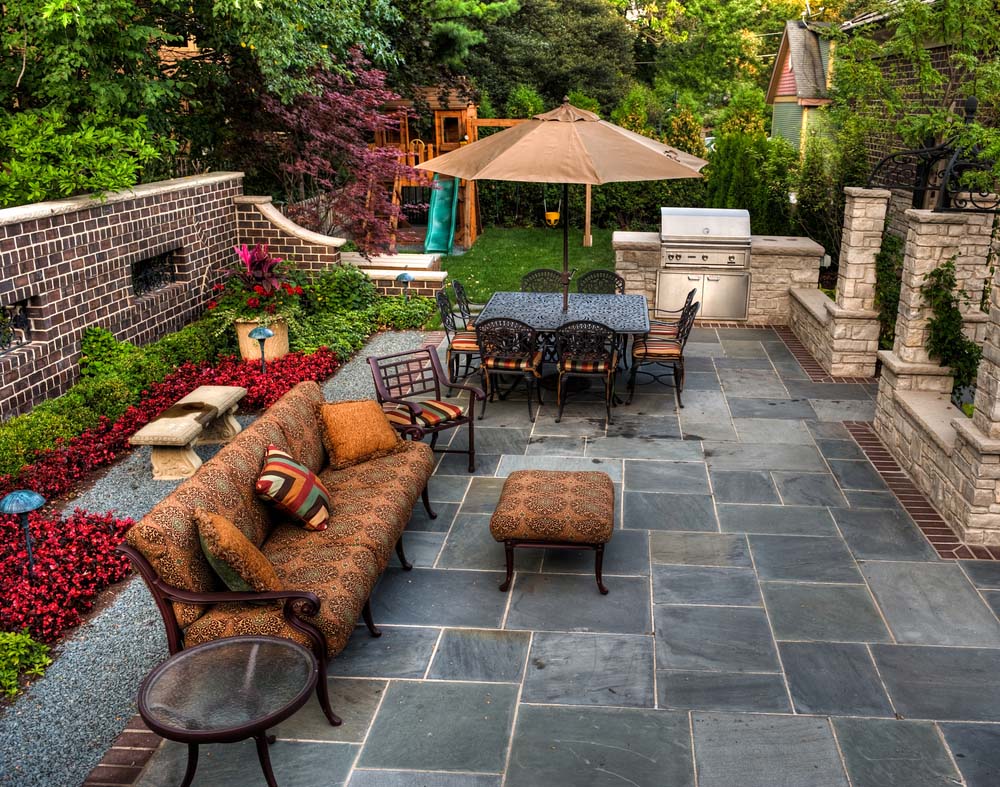 Beautiful Patio Designs Concrete Flagstone And Brick Page Of